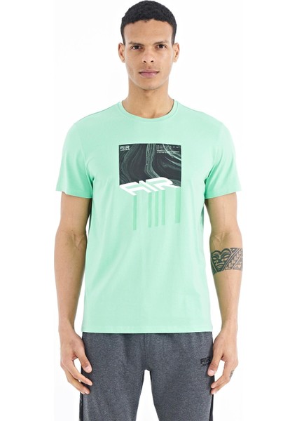 Louis Su Yeşili Standart Kalıp Erkek T-Shirt - 88202
