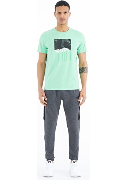 Louis Su Yeşili Standart Kalıp Erkek T-Shirt - 88202