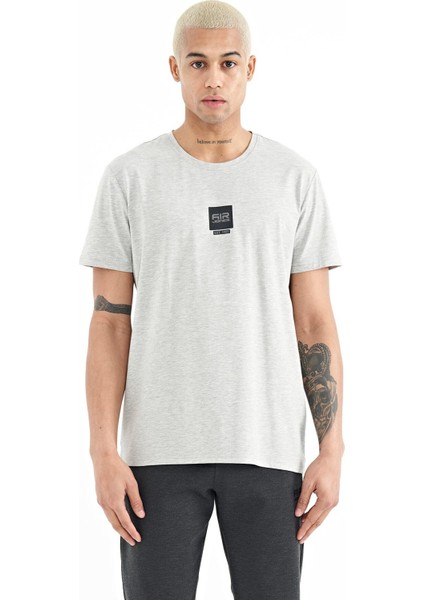 Bert Gri Melanj Standart Kalıp Erkek T-Shirt - 88210