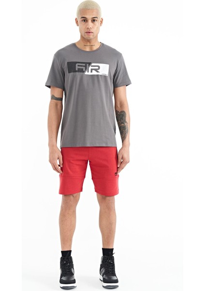Casey Koyu Gri Standart Kalıp Erkek T-Shirt - 88205