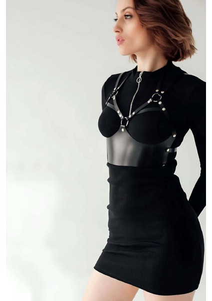 Mulvxjrt JRT02 Deri Harness Büstiyer, Şık Deri Korse - 872 (Mulvix) fırsatları