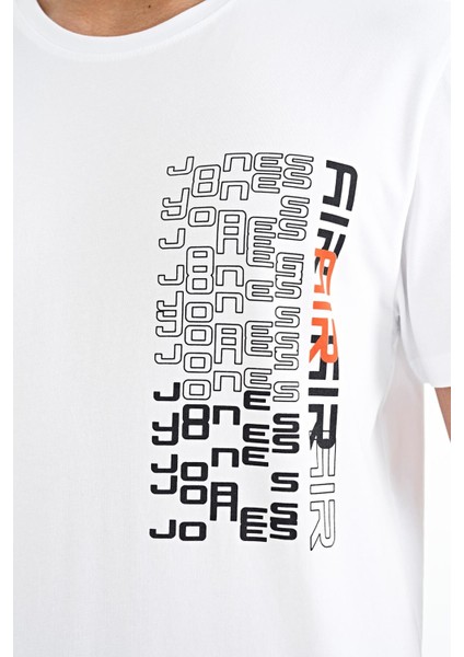 Alan Beyaz Standart Kalıp Erkek T-Shirt - 88208