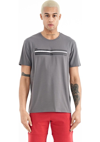Stew Koyu Gri O Yaka Erkek T-Shirt - 88229
