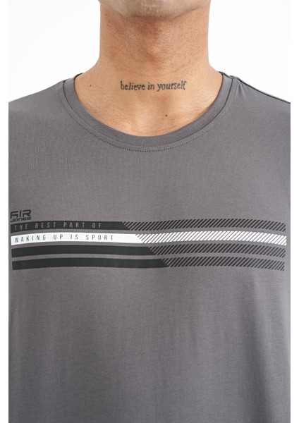 Stew Koyu Gri O Yaka Erkek T-Shirt - 88229