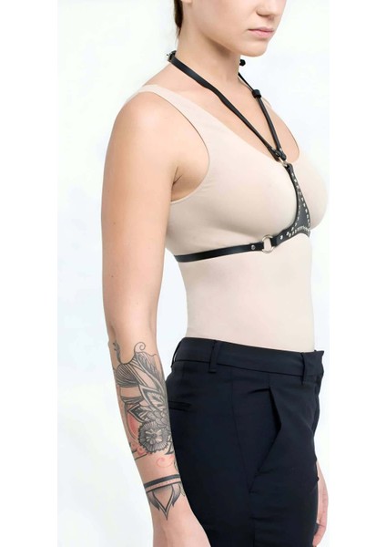 Mulvxjrt JRT02 Elbise Üstü Deri Aksesuar, T-Shirt Üzeri Deri Aksesuar - 850 (Mulvix)