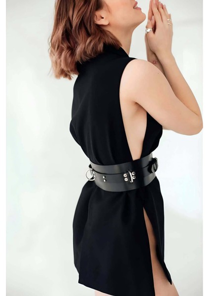 Mulvxjrt JRT02 Deri Elbise Kemeri, Şık Deri Korse Kemer - 875 (Mulvix) modelleri