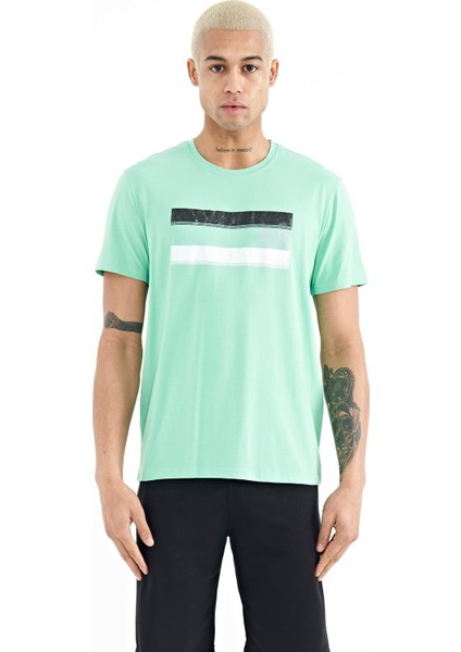Donald Su Yeşili Standart Kalıp Erkek T-Shirt - 88217