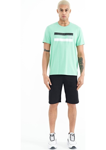 Donald Su Yeşili Standart Kalıp Erkek T-Shirt - 88217