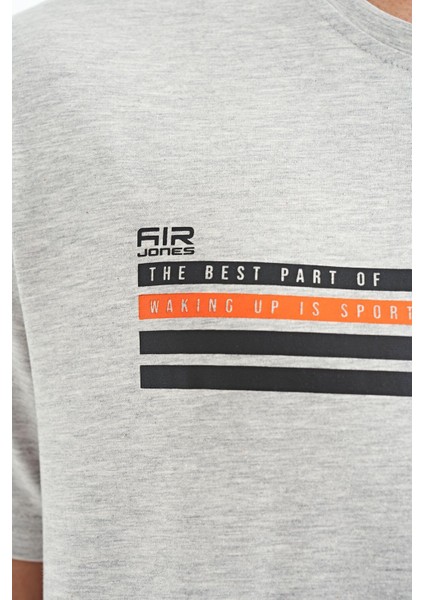 Stew Gri Melanj O Yaka Erkek T-Shirt - 88229