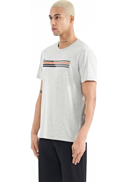 Stew Gri Melanj O Yaka Erkek T-Shirt - 88229