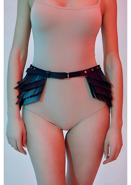 Mulvxjrt JRT02 Püskül Detaylı Şık Kemer, Püsküllü Deri Kemer - 1254 (Mulvix)