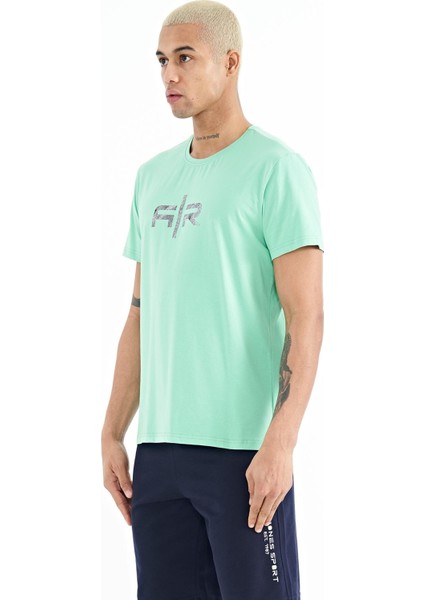Boris Su Yeşili Standart Kalıp Erkek T-Shirt - 88206