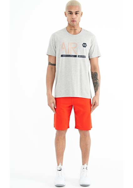 Conan Gri Melanj Standart Kalıp Erkek T-Shirt - 88209