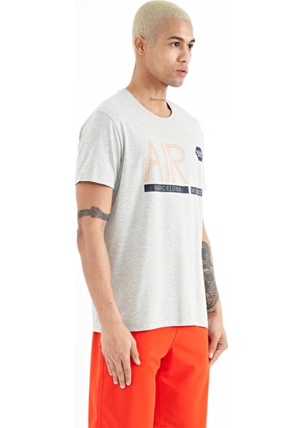 Conan Gri Melanj Standart Kalıp Erkek T-Shirt - 88209