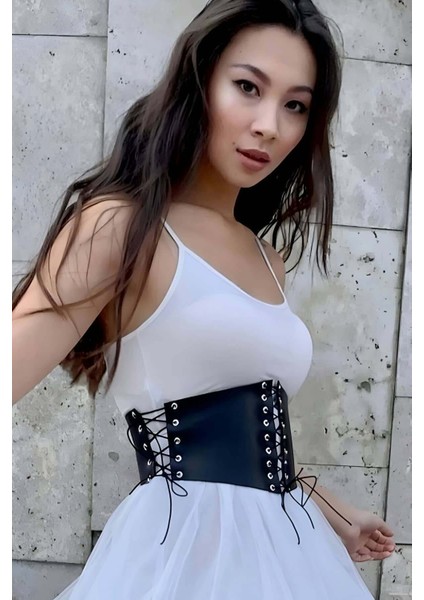 Mulvxjrt JRT02 Deri Korse Kemer, Ip Detaylı Şık Harness Kemer - 607 (Mulvix) fiyatları