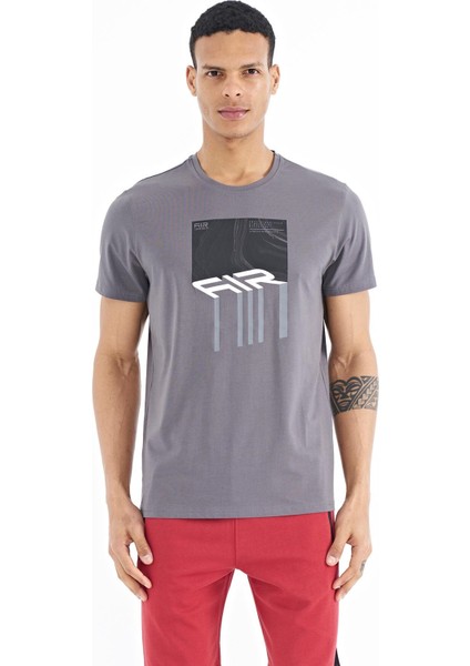 Louis Koyu Gri Standart Kalıp Erkek T-Shirt - 88202