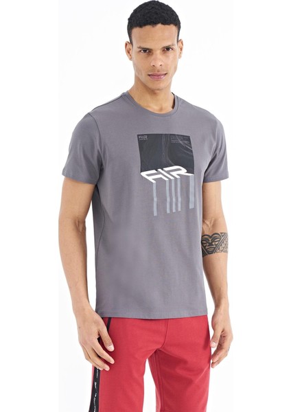Louis Koyu Gri Standart Kalıp Erkek T-Shirt - 88202