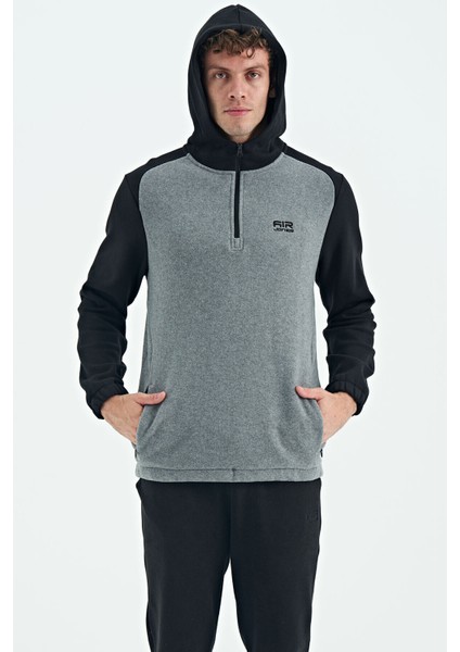 Ruby Gri Melanj Standart Kalıp Polar Erkek Sweatshirt - 88300 fiyatları