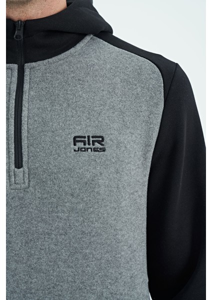Ruby Gri Melanj Standart Kalıp Polar Erkek Sweatshirt - 88300 fırsatları
