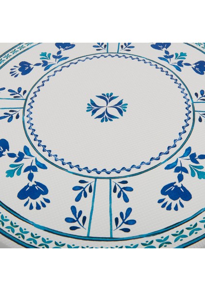Santorini Yuvarlak Tepsi - Renkli - 35,5 cm