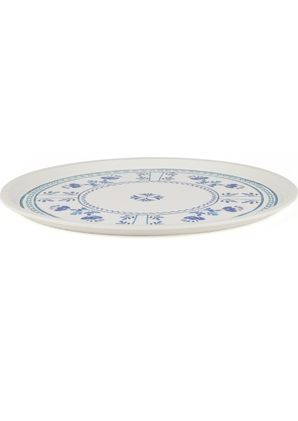 Santorini Yuvarlak Tepsi - Renkli - 35,5 cm