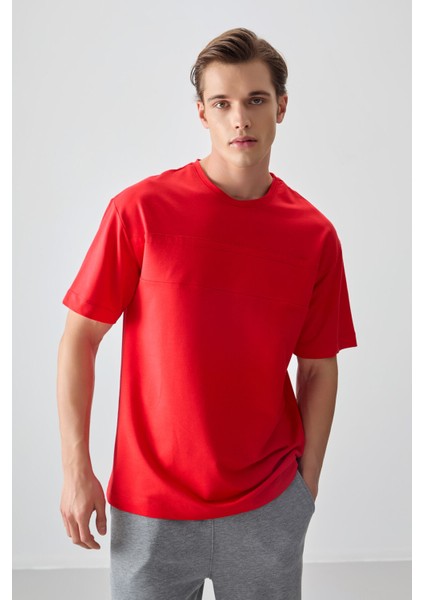 Fiesta Pamuklu Kalın Yumuşak Dokulu Oversize Fit Basic Erkek T-Shirt - 88378
