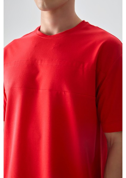 Fiesta Pamuklu Kalın Yumuşak Dokulu Oversize Fit Basic Erkek T-Shirt - 88378