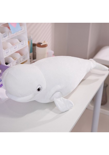 75 cm Balina Peluş Oyuncak Beluga Balinası Bebek Bez Bebek Büyük Bebek Oyuncak (Yurt Dışından)