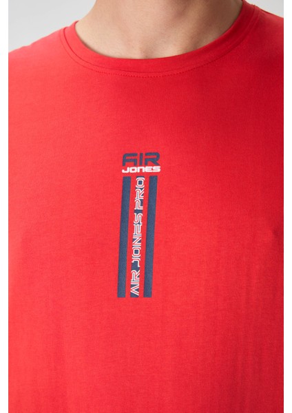 Fiesta %100 Pamuk Kalın Yumuşak Dokulu Oversize Fit Baskılı Erkek T-Shirt - 88360
