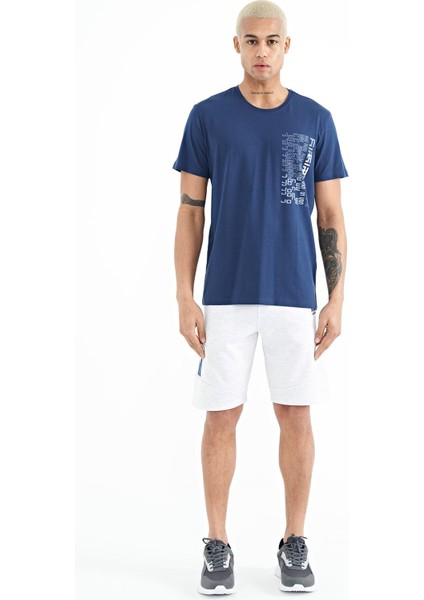 Alan İndigo Standart Kalıp Erkek T-Shirt - 88208