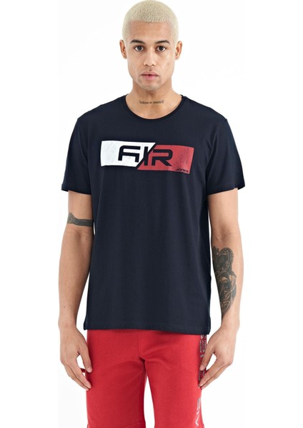 Casey Lacivert Standart Kalıp Erkek T-Shirt - 88205