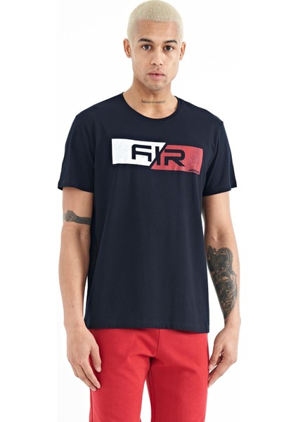 Casey Lacivert Standart Kalıp Erkek T-Shirt - 88205