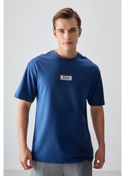Parlament Pamuklu Kalın Yumuşak Dokulu Oversize Fit Baskılı Erkek T-Shirt - 88376