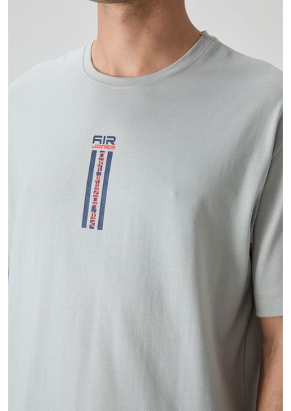 Taş %100 Pamuk Kalın Yumuşak Dokulu Oversize Fit Baskılı Erkek T-Shirt - 88360 fiyatları