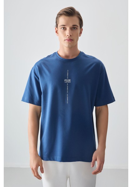 Parlament Pamuklu Kalın Yumuşak Dokulu Oversize Fit Baskılı Erkek T-Shirt - 88373 fırsatları
