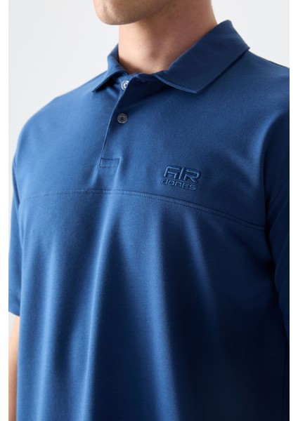Parlament Pamuklu Kalın Yumuşak Dokulu Polo Yaka Oversize Fit Basic Erkek T- Shirt - 88382