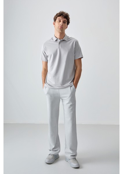 Taş Pamuklu Kalın Yumuşak Dokulu Polo Yaka Oversize Fit Basic Erkek T- Shirt - 88381