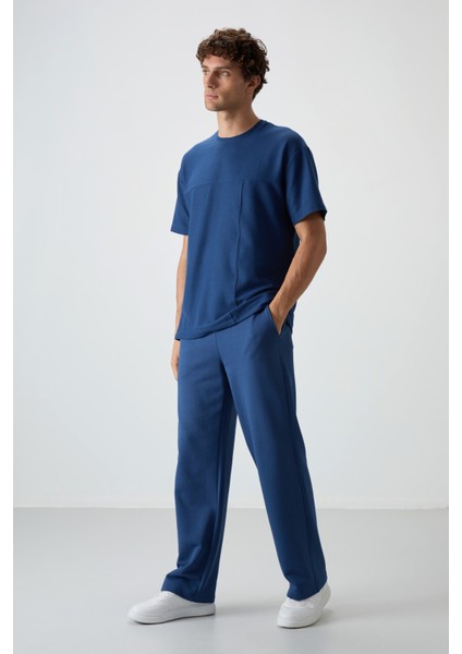 Parlament Waffle İnterlok Yüzeyi Dokulu Oversize Fit Basic Erkek T-Shirt - 88380 fiyatları