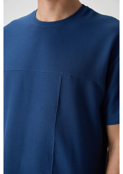 Parlament Waffle İnterlok Yüzeyi Dokulu Oversize Fit Basic Erkek T-Shirt - 88380 modelleri