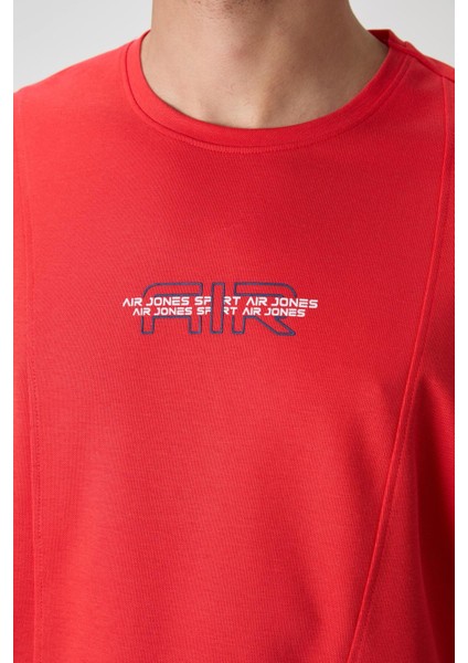Fiesta Pamuklu Kalın Yüzeyi Dokulu Oversize Fit Baskılı Erkek T-Shirt - 88372