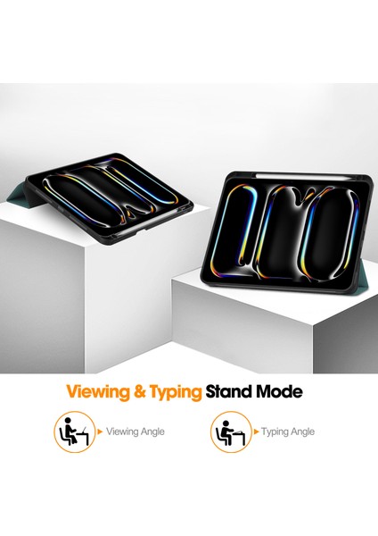 iPad Pro 11 2024 Kalem Yuvalı Tablet Kılıfı (Yurt Dışından)