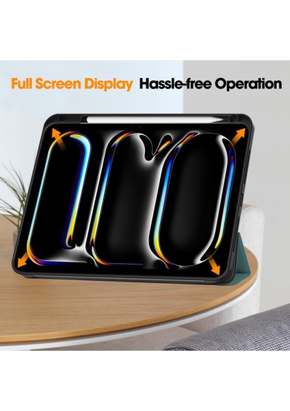 iPad Pro 11 2024 Kalem Yuvalı Tablet Kılıfı (Yurt Dışından)