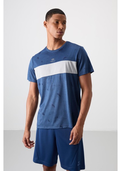 Parlament Polyester Nefes Alan Jakarlı İnce Esnek Standart Fit Erkek Performans T-Shirt - 88398
