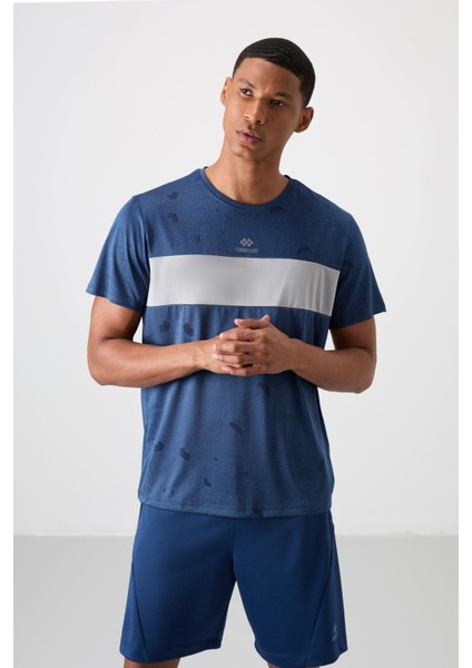 Parlament Polyester Nefes Alan Jakarlı İnce Esnek Standart Fit Erkek Performans T-Shirt - 88398
