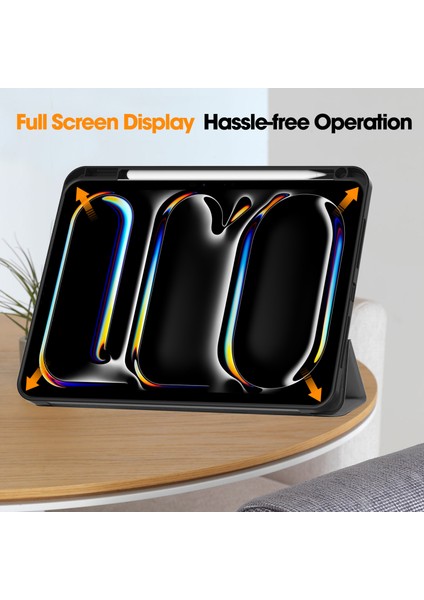 iPad Pro 11 2024 Kalem Yuvalı Tablet Kılıfı (Yurt Dışından)