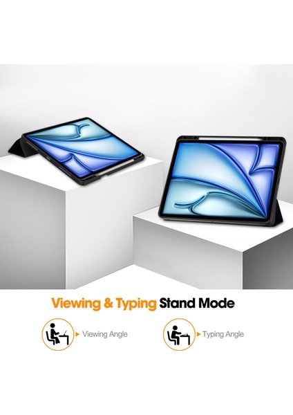 iPad Air 13 2024 Kalem Yuvalı Tablet Kılıfı (Yurt Dışından)