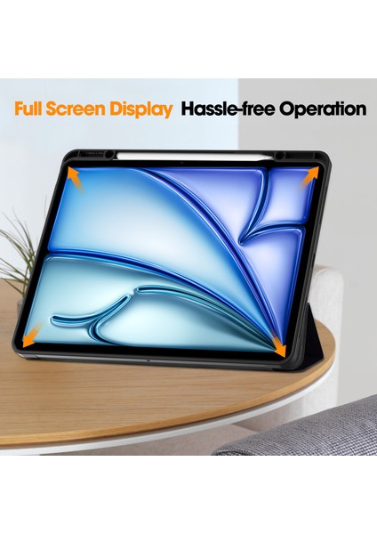 iPad Air 13 2024 Kalem Yuvalı Tablet Kılıfı (Yurt Dışından)