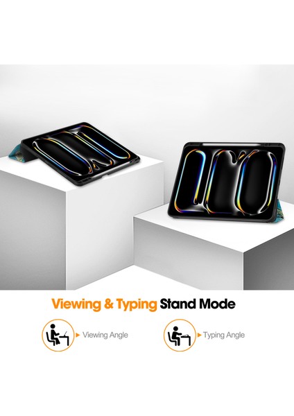 iPad Pro 13 2024 Kalem Yuvalı Tablet Kılıfı (Yurt Dışından)