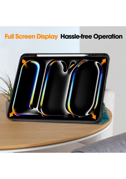 iPad Pro 13 2024 Kalem Yuvalı Tablet Kılıfı (Yurt Dışından)