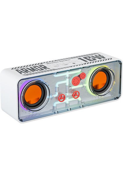 Şeffaf Mecha Küçük Çelik Top Bluetooth Hoparlör Çift Hoparlörler Yüksek Kaliteli Subwoofer Cep Telefonu Mini Kablosuz Hoparlör (Yurt Dışından)